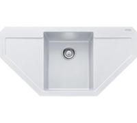 Fregadero empotrable Franke Maris, de granito sintético (Fragranit), modelo MRG 612-97 E, color Glacier, con sistema de desagüe por pulsador, de acero inoxidable, a partir de 45 cm. Código: 114.0477.5