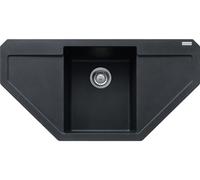Fregadero empotrable Franke Maris, de granito sintético Fragranit, modelo MRG 612-97 E, color Onyx, con pulsador y de acero inoxidable, a partir de 45 cm. Número de artículo: 114.0477.540. Incluye 5 a