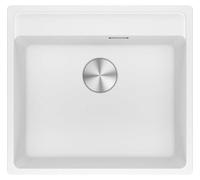 Fregadero empotrable Franke Maris, lavabo de Fragranit modelo MRG 610-52 A, color Glaciar, con control manual, a partir de 60 cm. Código: 114.0658.301. Incluye 5 años de garantía