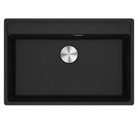 Fregadero empotrable Franke Maris, lavabo de Fragranit modelo MRG 610-72 A, color Onyx, con control manual, a partir de 80 cm. Código: 114.0658.310. Incluye 5 años de garantía
