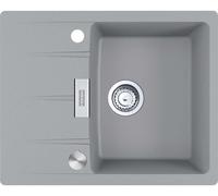 Fregadero empotrable Franke Maris, modelo CNG 611-62, de fragranito en color gris piedra. Incluye mando giratorio de acero inoxidable, apto para encimeras a partir de 45 cm. Número de artículo: 114.06