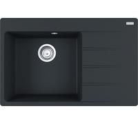 Fregadero empotrable Franke Maris, modelo CNG 611-78 A, de fragranito en color Onyx, con mando giratorio de acero inoxidable, a partir de 50 cm. Referencia: 114.0627.658. Incluye 5 años de garantía