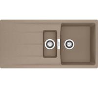 Fregadero empotrable Franke Maris, modelo CNG 651-100, de fragranito, con mando giratorio de acero inoxidable, a partir de 60 cm. Número de artículo: 114.0708.258. Incluye 5 años de garantía