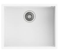 Fregadero empotrable rectangular de 540x440 mm, color blanco "Arctic" (granito)