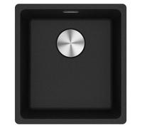 Fregadero empotrado Franke Maris, lavabo de fragranito MRG 210-37 Onyx, con pulsador, acero inoxidable, a partir de 45 cm. Código: 135.0682.797. Incluye 5 años de garantía