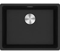 Fregadero empotrado Franke Maris, lavabo de fragranito MRG 210-52 Onyx, con pulsador, acero inoxidable, a partir de 60 cm. Código: 135.0682.808. Incluye 5 años de garantía