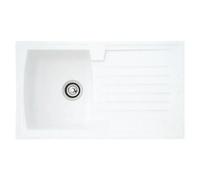 Fregadero encastrable Boston (86 x 50 cm, Blanco)