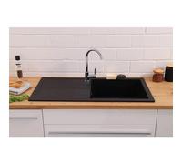 Fregadero encastrable Cleveland (100 x 50 cm, Negro)