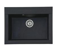 Fregadero encastrable Ohio (66 x 50 cm, Negro)