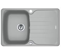 Fregadero FRANKE modelo ANTEA AZG 611-78 en color gris piedra, con sistema de control excéntrico, mando giratorio cromado, tamaño de corte de 760 x 480 mm, radio de 27 cm. Fregadero de granito