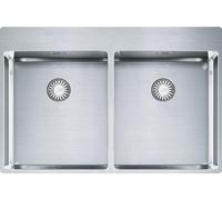 Fregadero FRANKE modelo BOX BXX 220-36-36 A, con válvula de pulsador, fabricado en acero inoxidable macizo