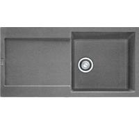 Fregadero FRANKE modelo MARIS MRG 611-100 en color gris piedra, con válvula de pulsador. Dimensiones de corte: 950 x 480 mm. Fregadero de granito, encimera o empotrado