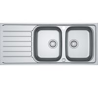 Fregadero FRANKE modelo SPARK SKX 621, de acero inoxidable, con sistema de desagüe giratorio / Fregadero de acero inoxidable / Fregadero de doble cuba