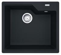 Fregadero FRANKE modelo URBAN UBG 610-56, color mate, con sistema de control excéntrico, grifo de acero inoxidable / Medidas de corte: 540 x 480 mm, radio R15 / Fregadero de granito