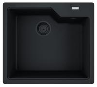 Fregadero FRANKE modelo URBAN UBG 610-56 en color MATE - Colección BLACK, con sistema de apertura excéntrica, mando giratorio de acero inoxidable / Medidas de encastre: 540 x 480 mm, radio R15 / Frega