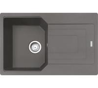 Fregadero FRANKE modelo URBAN UBG 611-78 en color gris piedra, con sistema de control rotatorio, de acero inoxidable / Medidas de corte: 760 x 480 mm, radio R15 / Fregadero de granito