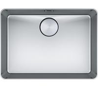 Fregadero FRANKE MYTHOS MYX 210-55 con accionamiento por botón pulsador / diseño slimtop / encimera plana / fregadero de acero inoxidable