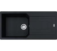 Fregadero Franke URBAN UBG 611-100, color mate, con sistema de control excéntrico, grifo de acero inoxidable / Medidas de corte: 980 x 480 mm / Fregadero de granito