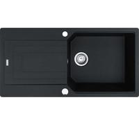 Fregadero Franke URBAN UBG 611-100 en color ONYX, con sistema de control excéntrico, grifo de acero inoxidable / Medidas de corte: 980 x 480 mm / Fregadero de granito