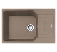 Fregadero Franke URBAN UBG 611-78 XL en color CASHMERE, con sistema de control excéntrico, grifo de acero inoxidable / Medidas de corte: 760 x 480 mm / Fregadero de granito