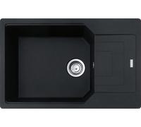 Fregadero Franke URBAN UBG 611-78 XL en color ONYX con sistema de control excéntrico, grifo de acero inoxidable / Medidas de corte: 760 x 480 mm / Fregadero de granito