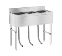 Fregadero industrial - 3 cubetas - 100 x 50 cm | Royal Catering