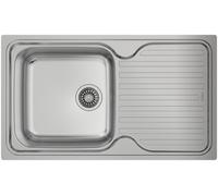 Teka Fregadero Classic 1C 1E – Acero inoxidable reversible, 1 cubeta con escurridor