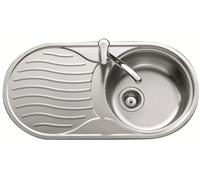 Teka Fregadero encastrado DR 80 1C 1E, 1 cubeta con escurridor, Acero Inox 18/10, mueble 45 cm