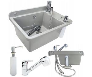 Fregadero Lavabo Con Grifo Dispensador De Jabón Lavadero Exterior