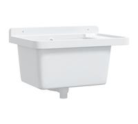 Fregadero lavabo de pared resina blanco 50x35x24 cm