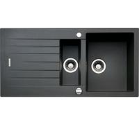 Fregadero NABER ANGOLA 150, de metal, con grifo giratorio cromado / Fregadero de encimera / Para mueble de 60 cm de ancho