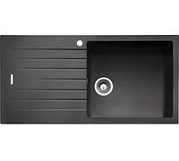 Fregadero NABER ANGOLA de 100 litros, en acero inoxidable, con grifo giratorio cromado / Fregadero con superficie de apoyo / Un solo lavabo / Ancho del mueble: 60 cm