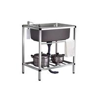 Fregadero portátil para exteriores con grifo, estación de lavado de manos para jardín, patio, portón trasero, conveniente uso al aire libre, ideal para eventos, camping y picnics