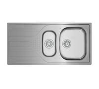Fregadero Reversible Acero inoxidable Rectangular TEKA 60 T XP 1½C 1E REV | UNIVERSE, Inox, 50cm, x 16cm, ( 16cm ) Silver Medium