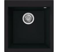 Fregadero Smeg VZ45N Granito 1 cubeta Negro Estética Universal - Fregaderos