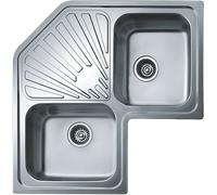 Teka Fregadero ANGULAR 2C SF – 2 cubetas con escurridor – Inoxidable