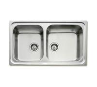 Fregadero Teka Classic 2C 86 - Acero inoxidable, 2 cubetas, Reversible