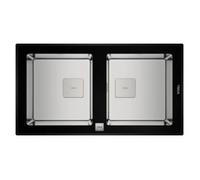 Fregadero Teka Diamond Rs15 2c 86 Cristal Negro