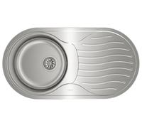 Teka Fregadero sobre encimera DR-80 11110005 – 1 cubeta con escurridor derecho inoxidable