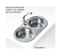 Fregadero Teka Duetta 2C - Acero inoxidable, 2 cubetas, 90 cm
