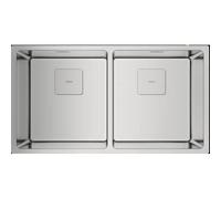 Teka Fregadero PureLine FLEXLINEARS152C740, 80 cm, 2 cubetas, Inox, desagüe cuadrado