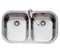 Teka Fregadero sobre encimera STYLO 2C 11107028 Inoxidable 2 cubetas 170 mm mueble 80 cm