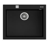 Fregadero Teka TEGRANITE FORSQUARE 50.40 Negro Válvula auto 50x40 cm - Fregaderos