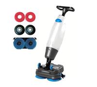 Fregadora Comercial, Mini Fregadora de Suelos, Pulidora y Abrillantadora de Suelos, Limpieza Húmeda y Seca, Doble Depósito de Agua, Capacidad de Limpieza de 13000 pies²/h White