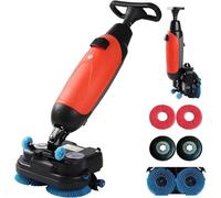 Fregadora Sin Cable, Lavadora De Pisos Comercial, Cepillo Rotativo 360°, Limpieza Húmeda Y Seca, Depósitos De 4,5 Litros Y 7,5 Litros, Ancho 43 Cm, Para Suelos De Todo Tipo(Red)