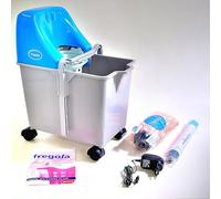 Fregola Kit - Escurre la fregona sin Esfuerzo ni Dolor | Escurridor automático ergonómico con batería | Sin Pedal ni presión Manual | Uso doméstico y Profesional