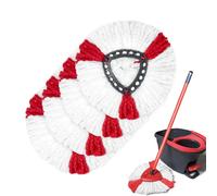 Fregona de microfibra para Vileda Turbo 2 en 1, cabezal de fregona para trapeadores giratorios Vileda Turbo fácil de escurrir 2 en 1, fregona giratoria para todo tipo de pisos 4 Piezas