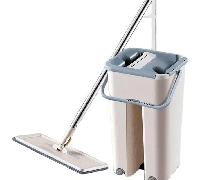Fregona Giratoria 360º con Cubo y Sistema de Escurrido, Mopa de Microfibra Absorbente y Mango Ergonómico - Limpieza Profunda Sin Esfuerzo para Todo Tipo de Suelos