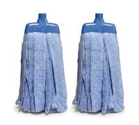 Fregona industrial Kentucky compacta no necesita pinza de tiras de microfibra Clim profesional. Pack 2 uds