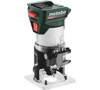 Fresa de bordes inalámbrica Metabo FMV 18 LTX BL 8, con accesorios, portapinzas de 1 pulgada, sistema metaBOX